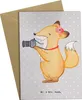 Mr. & Mrs. Panda Grußkarte Fotografin Herz - Grau Pastell - Produktbild-Vorschau 1