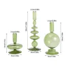 3er Glas-Kerzenhalter Set Kegelförmig Grün für Party Produktbild-Vorschau 2