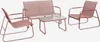 sweeek - Gartenlounge-Set aus Stahl, 4 Plätze - Terrakotta Produktbild-Vorschau 1