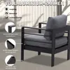 MeXo Loungeset Aluminium Gartenmöbel Lounge Set 4-Teilige, Produktbild-Vorschau 5