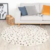 Teppich Hochflor Rund - Grand Dots Creme Schwarz Produktbild-Vorschau 2