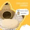 PawHut Katzenkorb Rattan zweistöckig Katzenbett Produktbild-Vorschau 6