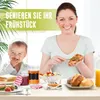 Zestaw 12 szklanych słoików do marmolady z czerwono-białymi Podgląd zdjęcia produktu 4
