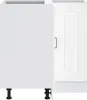 A white kitchen corner base cabinet with a single door and a black handle. Anteprima dell’immagine prodotto