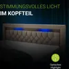 Juskys Boxspringbett Leona Samt 180x200 cm in Beige – mit Produktbild-Vorschau 4