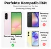 A collage showing a phone case compatibility chart for Samsung Galaxy phones. Produktbild-Vorschau