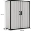 KETER GARDEN HALL 140x73,6x170,4cm Premier TALL Voir les images du produit 12