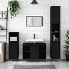 vidaXL Badschrank Schwarz 30x30x100 cm Holzwerkstoff Produktbild-Vorschau 2