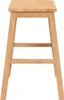 A single wooden bar stool shown from the front against a white background. Náhled obrázku produktu