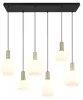 Lampada a sospensione DIVA bianco-nero-ottone 6xE27x10W Anteprima dell’immagine prodotto 9