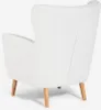Moderne Bergère-Sessel aus weißem Bouclé-Stoff Kamo für Produktbild-Vorschau 3