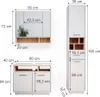 Badmöbel-Set Vicco Beatrice Weiß 3 Teile, mit Hochschrank, Produktbild-Vorschau 7