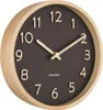 Karlsson - Wanduhr Pure Wood - Schwarz - Ø22cm Produktbild-Vorschau 1