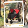 PawHut Hundewagen, Hundebuggy mit Kissen, faltbarer Produktbild-Vorschau 3