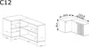 Minio, Commode d'angle, "CALI 12", Commode, Chêne Artisan / Voir les images du produit 2