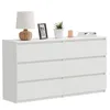 Kommode Weiss Matt 120 Cm Modern Klassisch 6 Schubladen Für Produktbild-Vorschau 1