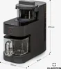 A product shot of a black Klarstein mixer with dimensions indicated. Produktbild-Vorschau