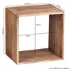 Wohnling Massivholz Akazie Cube Regal 43,5 x 43,5 x 33 cm Anteprima dell’immagine prodotto 2