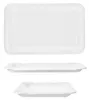 6x Čisté papírové talíře z porcelánu 19,5x12,8cm bílé Náhled obrázku produktu 6