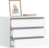 Cassettiera Bianca 80x41x58 cm in Legno Multistrato Anteprima dell’immagine prodotto 2