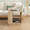 vidaXL Konferenční stolek Sonoma Dub 40x40x43 cm Materiál Náhled obrázku produktu 3