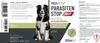 A label for a pet parasite repellent spray, featuring a dog. Produktbild-Vorschau
