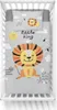 A baby bedding set with a lion pattern is displayed in a crib. Produktbild-Vorschau