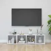 vidaXL Armoires TV 2 pcs. Blanc 37x35x37 cm Bois composite Voir les images du produit 9