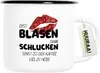 Huuraa Emaille Tasse Erst blasen dann schlucken, sonst Produktbild-Vorschau 1