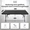 IvoQ Klapptisch – 180 cm – Rattan-Optik – Schwarz – Produktbild-Vorschau 2