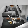 ZMH LED Pendelleuchte Wohnzimmer Schwarz Hängelampe Produktbild-Vorschau 2