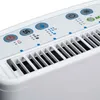 A close-up view of the control panel and top grille of a white dehumidifier. Produktbild-Vorschau