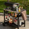 Royal Gourmet Grillwagen Rollwagen mit Edelstahl-Platte für Produktbild-Vorschau 9