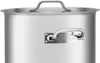 Close-up of the top and side of a metal pot with handles. Produktbild-Vorschau