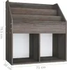 vidaXL Kinder-Bücherregal Grau Sonoma-Eiche 71x30x78,5cm Produktbild-Vorschau 7