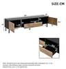 MODFU TV-Schrank Schwarz-Holzoptik,Lowboard 180cm mit Produktbild-Vorschau 7