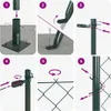 vidaXL Zaunpfosten Grün 10 x 1 m (40 x 40 mm Maschen) Stahl Produktbild-Vorschau 4
