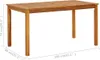 vidaXL Gartentisch 140x80x74 cm Massivholz Akazie Anteprima dell’immagine prodotto 13