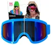Retro Ski Brille in Neon Farben - 80er Jahre Brille Blau Produktbild-Vorschau 3