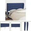 The Living Store Kopfteil mit Ohren Blau 183x23x118/128 cm Produktbild-Vorschau 10