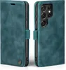 A teal flip case for a Samsung Galaxy S22 Ultra phone, shown from two angles. Produktbild-Vorschau