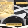 A collage of close-up images showcasing the features of a modern LED ceiling lamp. Produktbild-Vorschau
