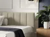 A close-up view of a bed with a textured headboard and bedding. Podgląd zdjęcia produktu