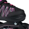 A close-up view of a black and pink inline skate. Anteprima dell’immagine prodotto