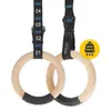 4FIZJO Holz-Gymnastikringe, 2 Stück, für Krafttraining, Produktbild-Vorschau 3