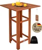 CASARIA® Stehtisch Holz 110 cm Hoch 75 x 75 cm Eckig Massiv Produktbild-Vorschau 1