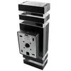A black and clear outdoor wall light with its mounting plate visible. Produktbild-Vorschau