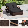 COSTWAY 3in1 Polyrattan Lounge Möbel Set, Gartenmöbel Produktbild-Vorschau 8