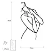 Wallity, Woman Lines, Wanddeko, Schwarz, Metall, 53 x 86 cm Produktbild-Vorschau 6