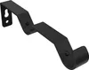 A black metal curtain rod bracket is shown against a white background. Produktbild-Vorschau
